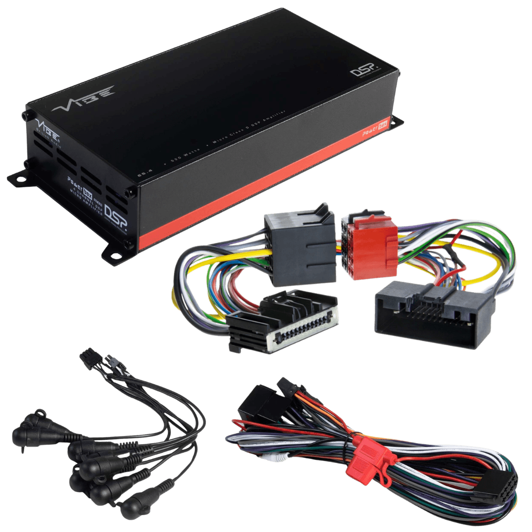 POWERBOX65.4-8MDSP-V3 + TAK-023 – 4-Kanal DSP Verstärker mit T-Kabel